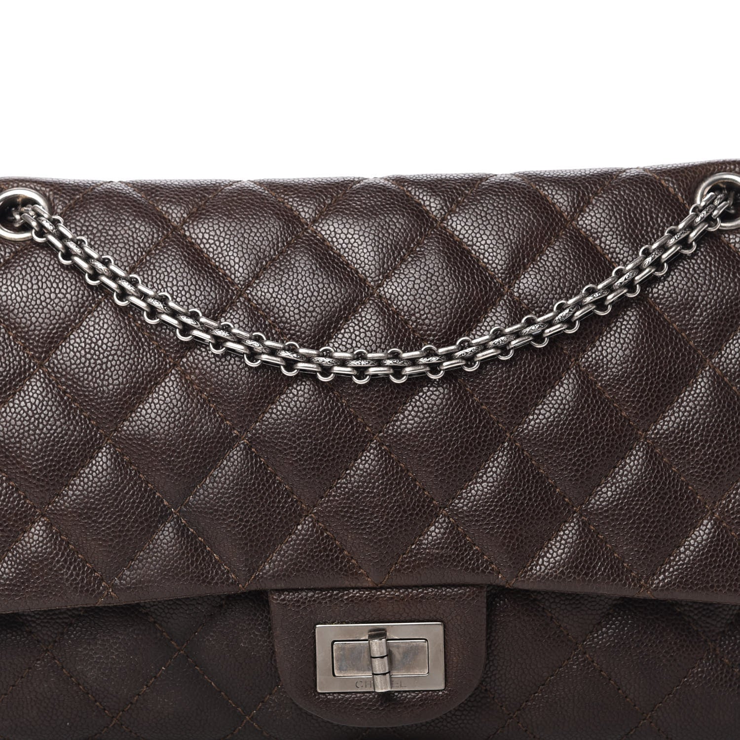 Chanel Caviar Quilted 2.55 Reissue 227 Flap Dark Brown 10 of 11