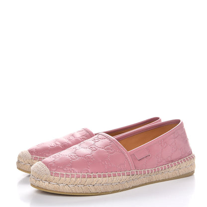 Gucci Guccissima Signature Espadrilles 38.5 Rose Baby Candy 3 of 11