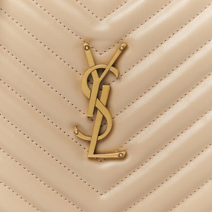 Saint Laurent Calfskin Matelasse Monogram Lou Camera Bag Dark Beige 8 of 10