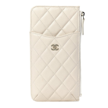 Chanel Caviar Quilted Classic iPhone Pouch Light Beige 1 of 8