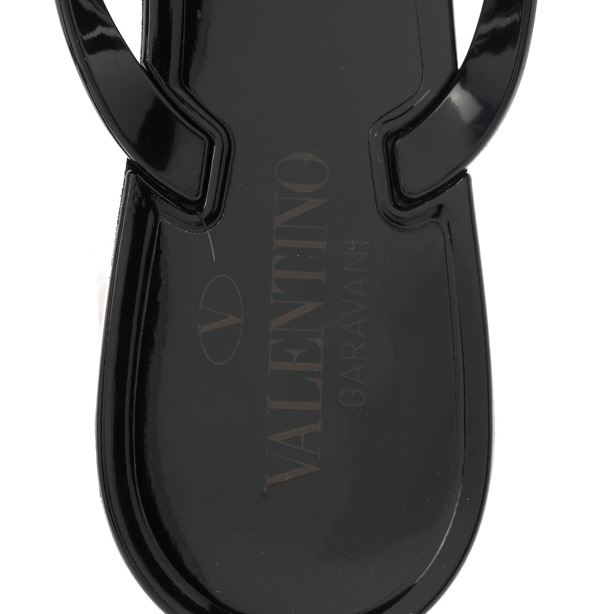 Valentino Garavani PVC Jelly Rockstud Bow Thong Sandals 40 Black 8 of 9