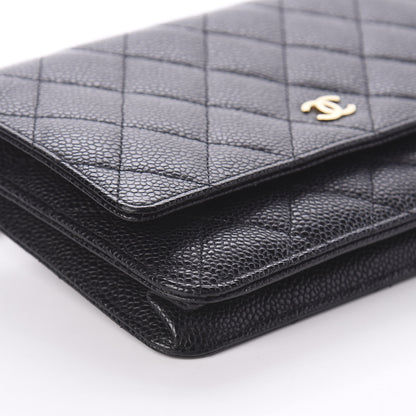 Chanel Caviar Quilted Wallet On Chain WOC Black 9 of 10