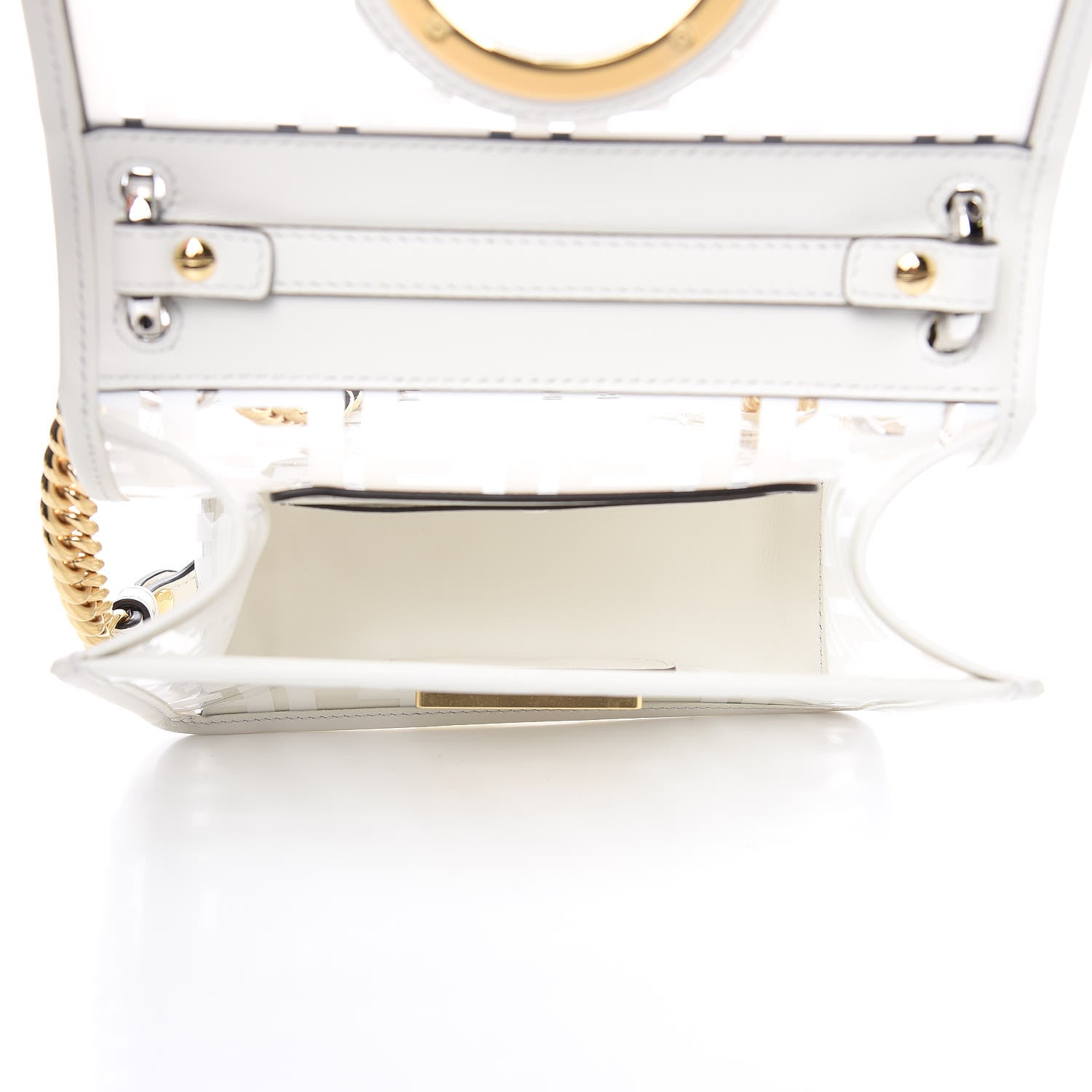 Fendi TPU FF Vitello Century F is Fendi Small Kan I Shoulder Bag White 5 of 8