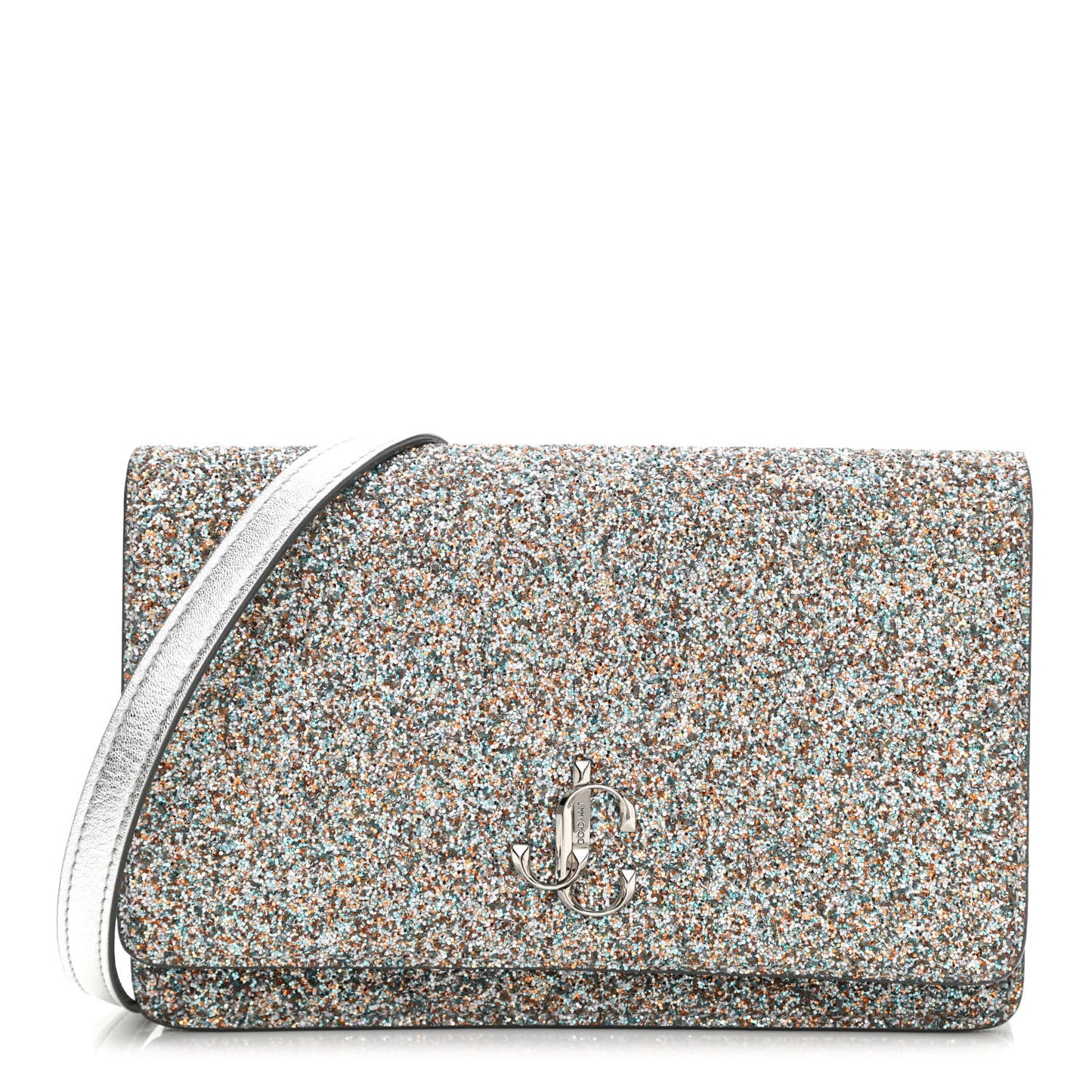 Glitter Palace Wallet On Chain Silver Multicolor