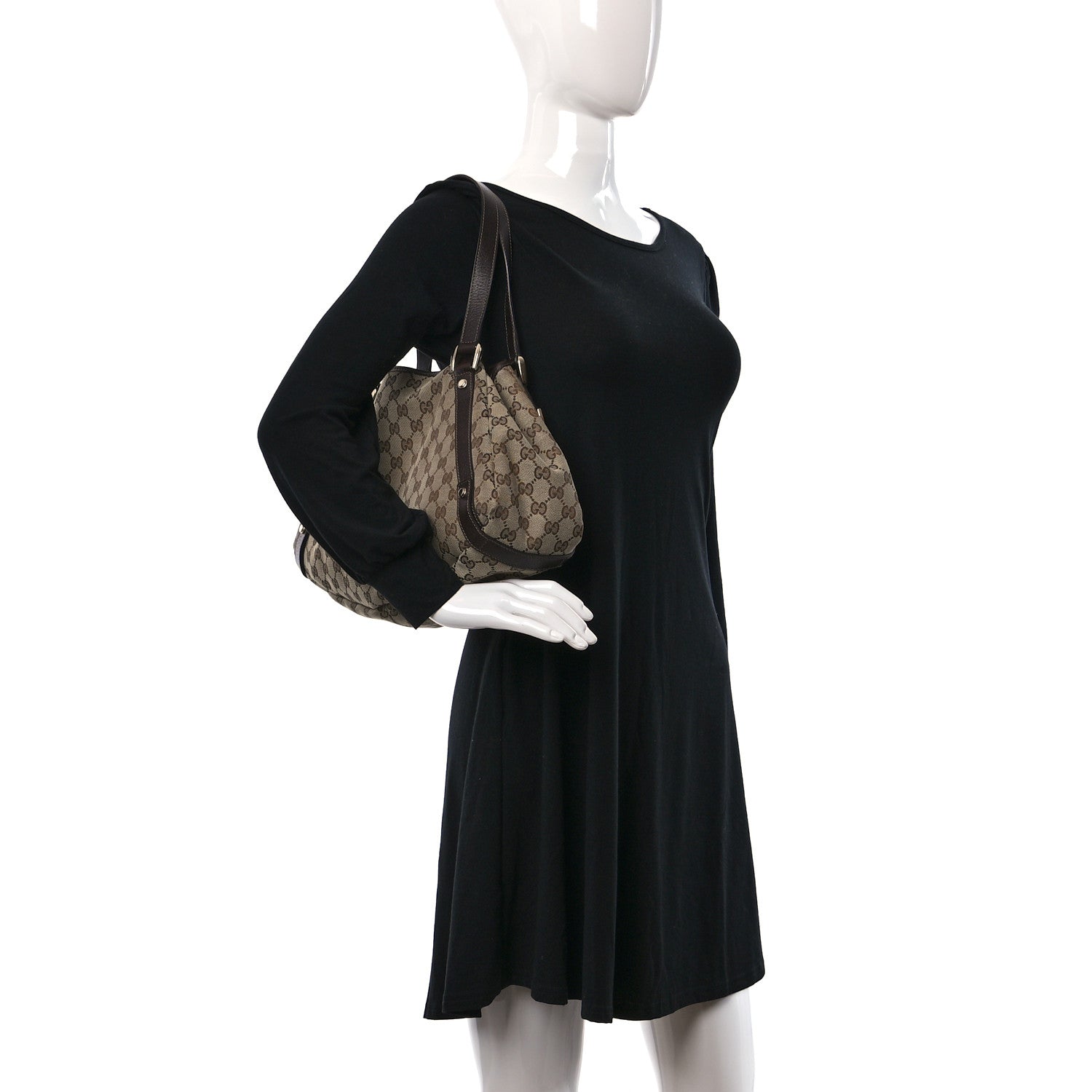 Gucci Monogram Medium Abbey Shoulder Bag Dark Brown 2 of 10