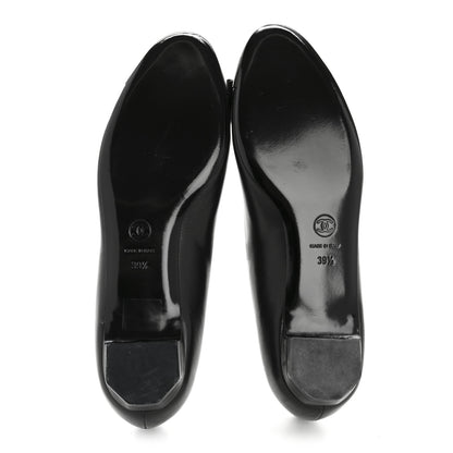 Chanel Lambskin CC Cap Toe Bow Ballerina Flats 39.5 Black 12 of 20