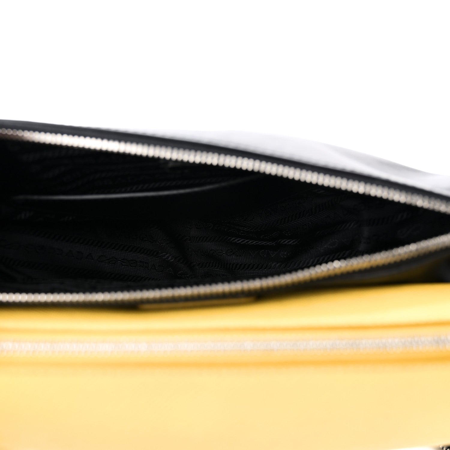 Prada Vitello Saffiano Cuir Double Triangle Shoulder Bag Black Sole 5 of 10