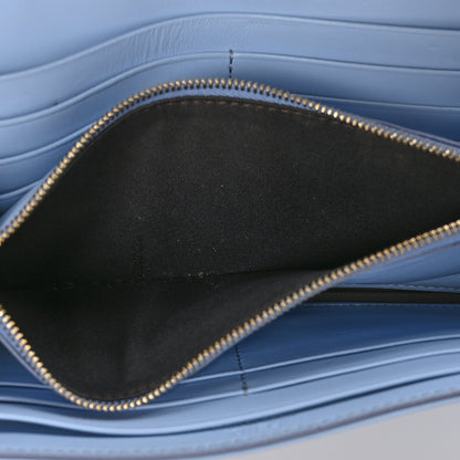 Fendi Nappa Matisse FF Embossed Continental Wallet on Chain Placid Blue 5 of 8