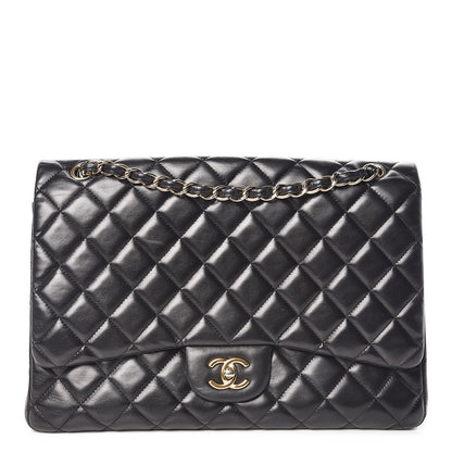 Chanel Lambskin Quilted Maxi Single Flap Black 1 of 11
