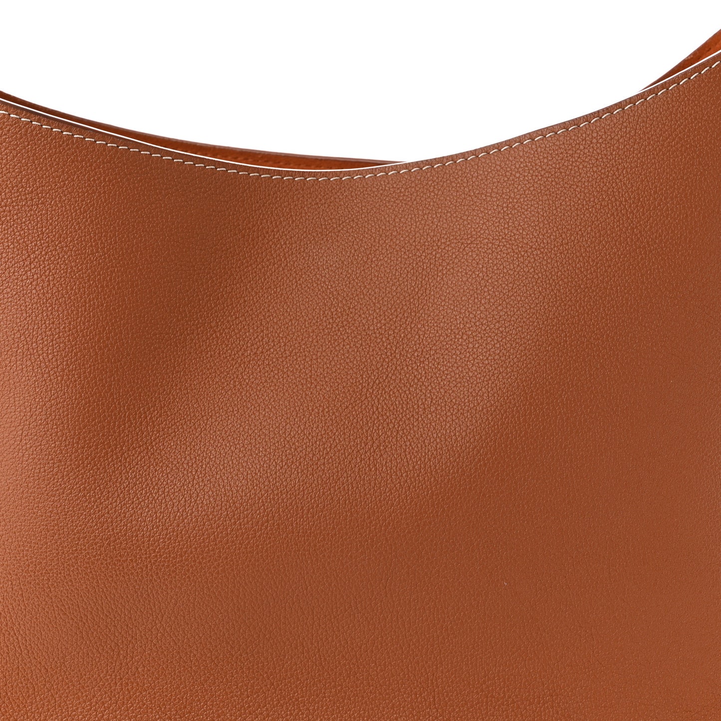 Grained Calfskin Low Key Hobo MM Cognac