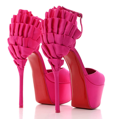 Christian Louboutin Satin Maria Frou Alta 160 Platform Pumps 38.5 Pink 4 of 8
