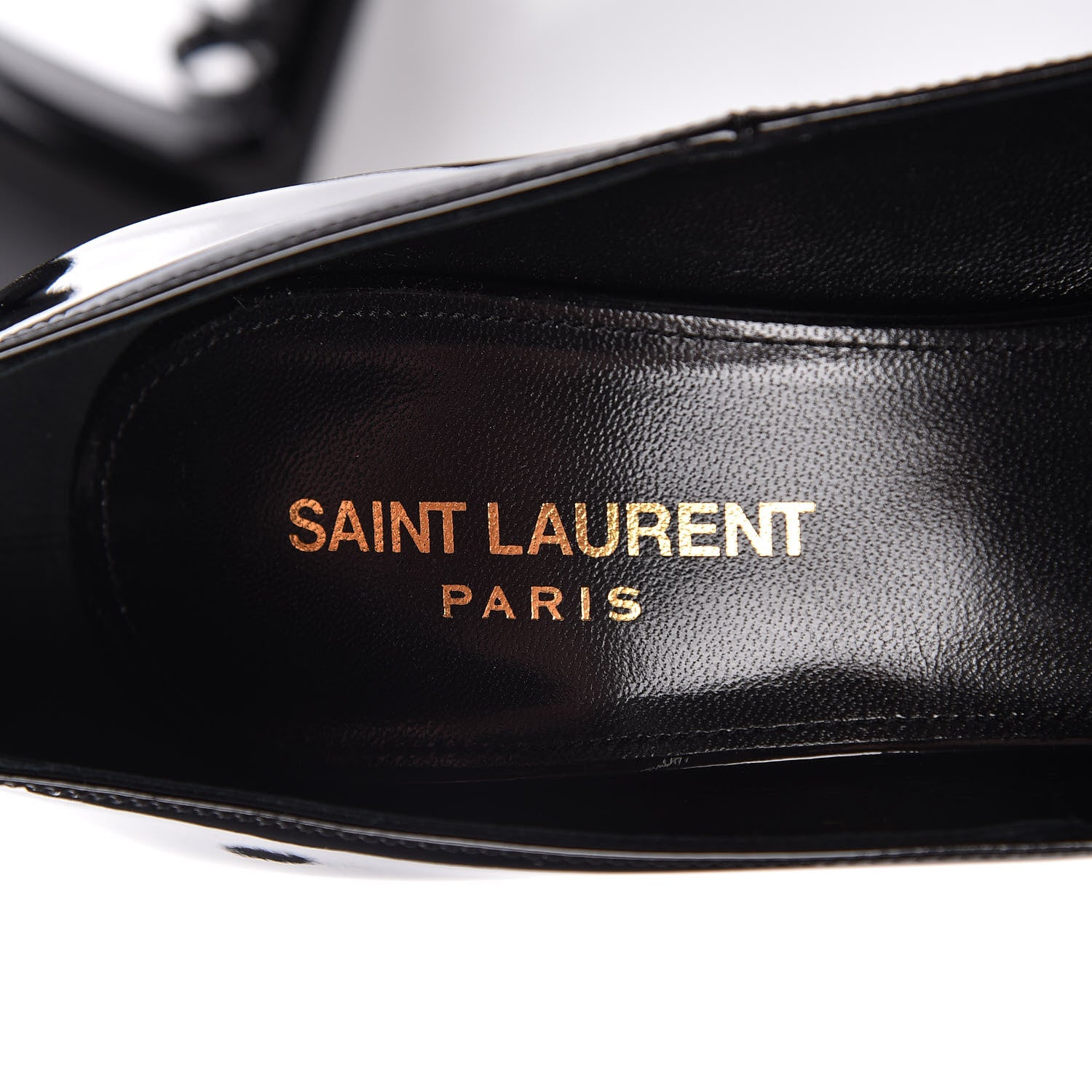 Saint Laurent Patent Opyum Appelle Moi Ankle Strap Pump 38 Black 6 of 10