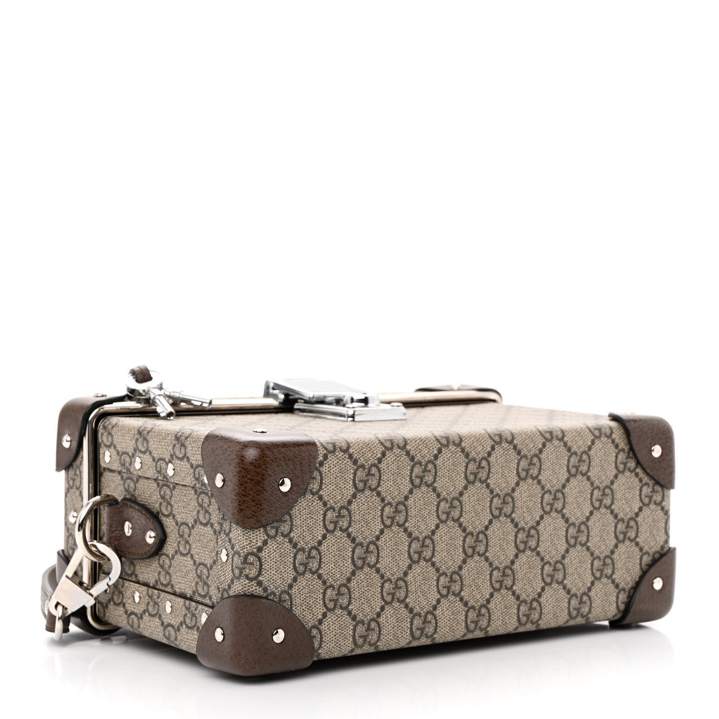 GG Supreme Monogram Globe-Trotter Beauty Case Brown