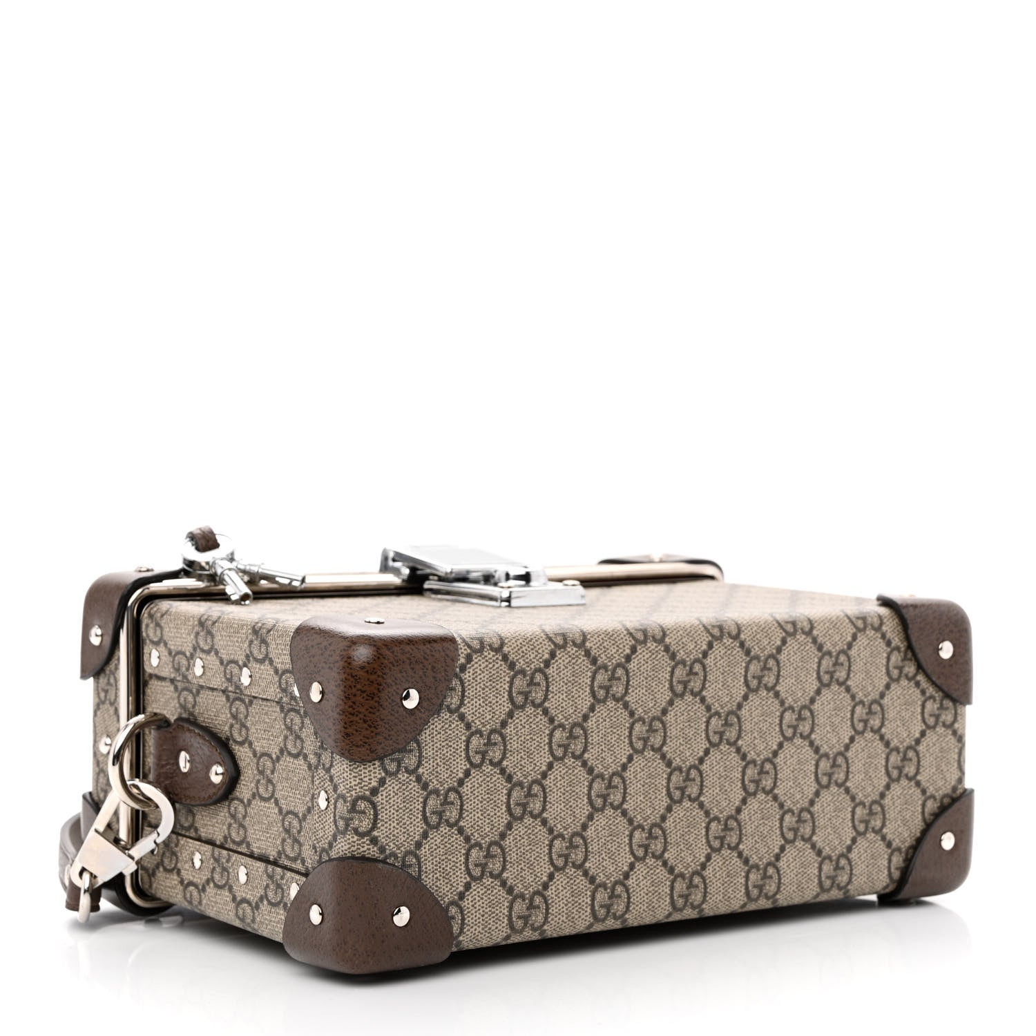 Gucci GG Supreme Monogram Globe-Trotter Beauty Case Brown 4 of 10