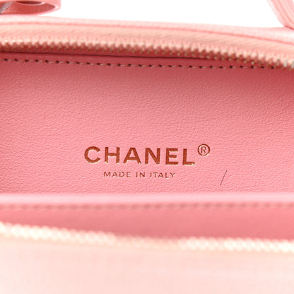 Chanel Caviar Quilted Small CC Filigree Vanity Case Rose Pink 6 of 10