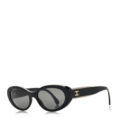 Chanel Acetate Oval Sunglasses 5515-A Black 1 of 7