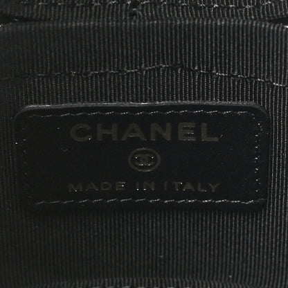 Chanel Patent Quilted Round Small Vanity With Chain Black 6 of 11