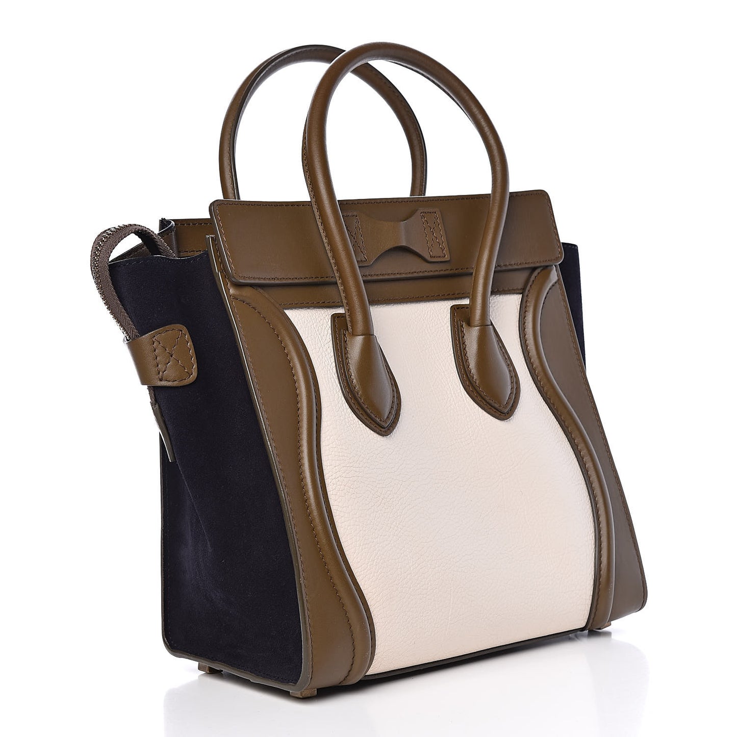 Velluto Smooth Calfskin Suede Micro Tri-Color Luggage