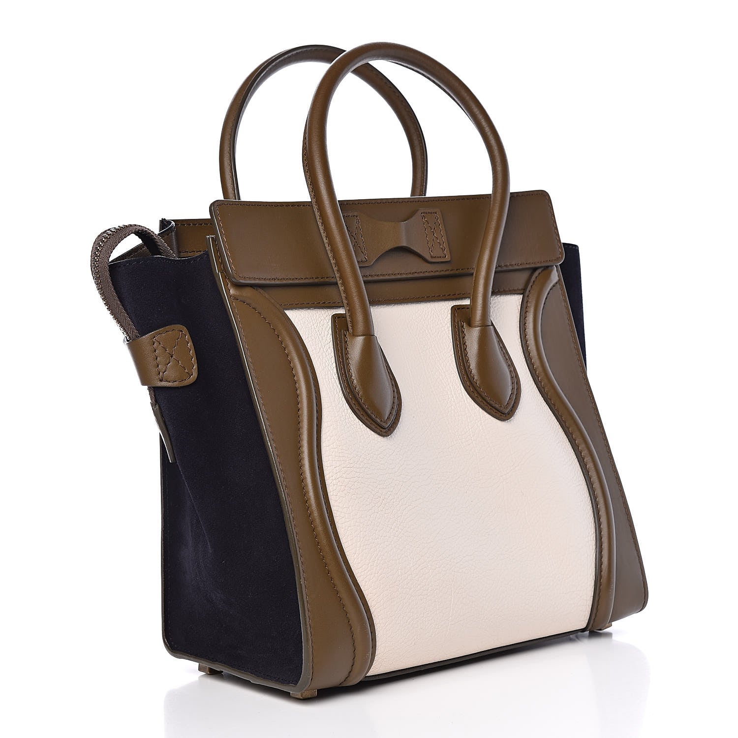 Celine Velluto Smooth Calfskin Suede Micro Tri-Color Luggage 3 of 11