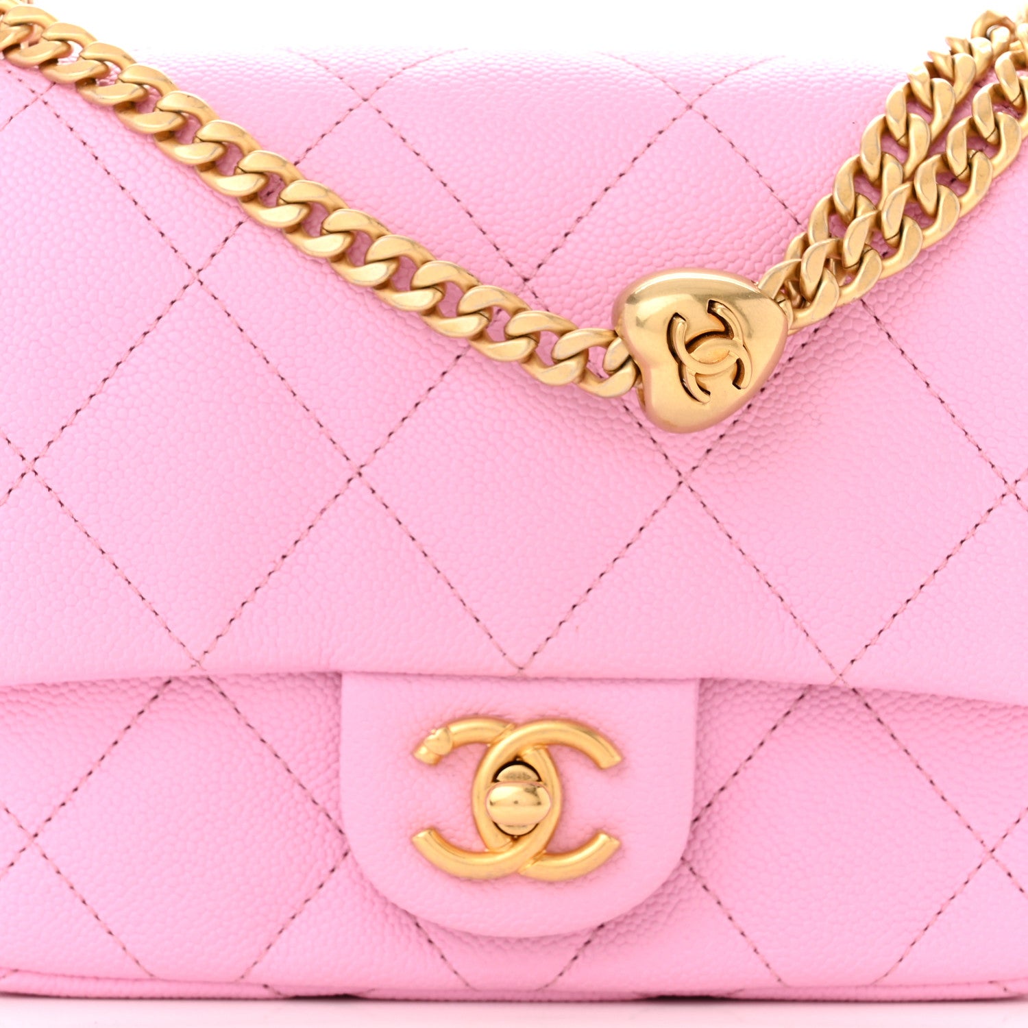 Chanel Caviar Quilted Mini Sweetheart Flap Lilac 8 of 10