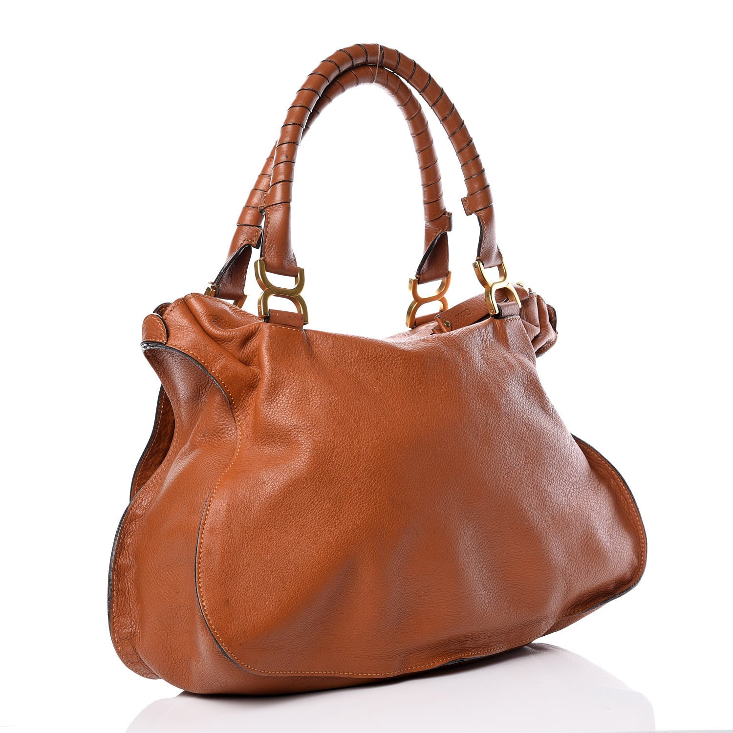 Chloe Calfskin Large Marcie Satchel Tan 3 of 24