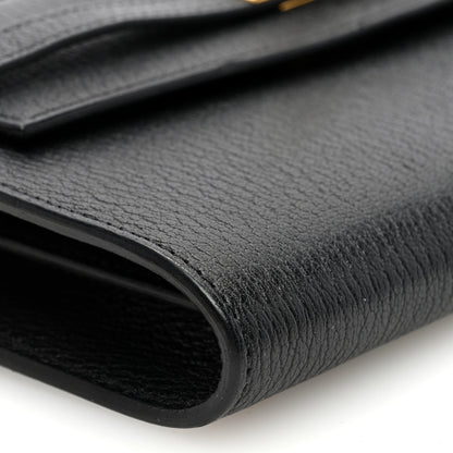 Hermes Chevre Mysore Kelly Wallet To Go Black 9 of 11