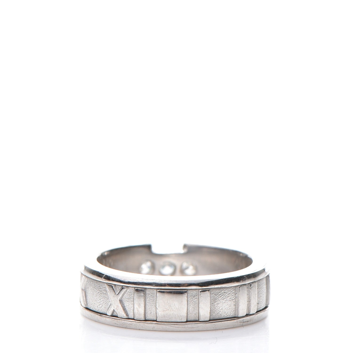 Tiffany 18K White Gold Diamond Atlas Ring 4.5 3 of 7
