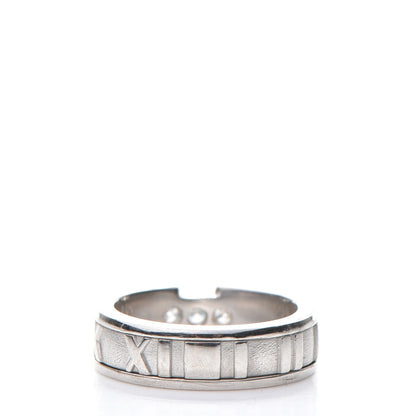 Tiffany 18K White Gold Diamond Atlas Ring 4.5 3 of 7