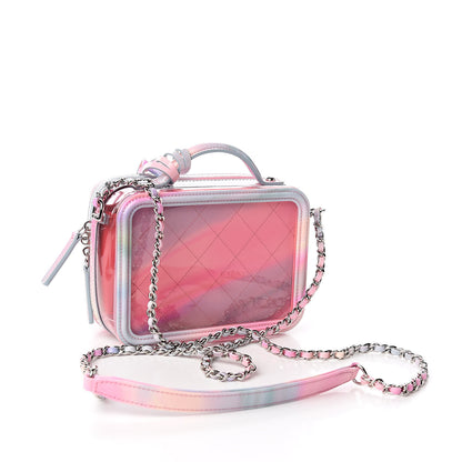 Chanel PVC Patent Calfskin Patent Lambskin Small CC Vanity Case Pink 3 of 11