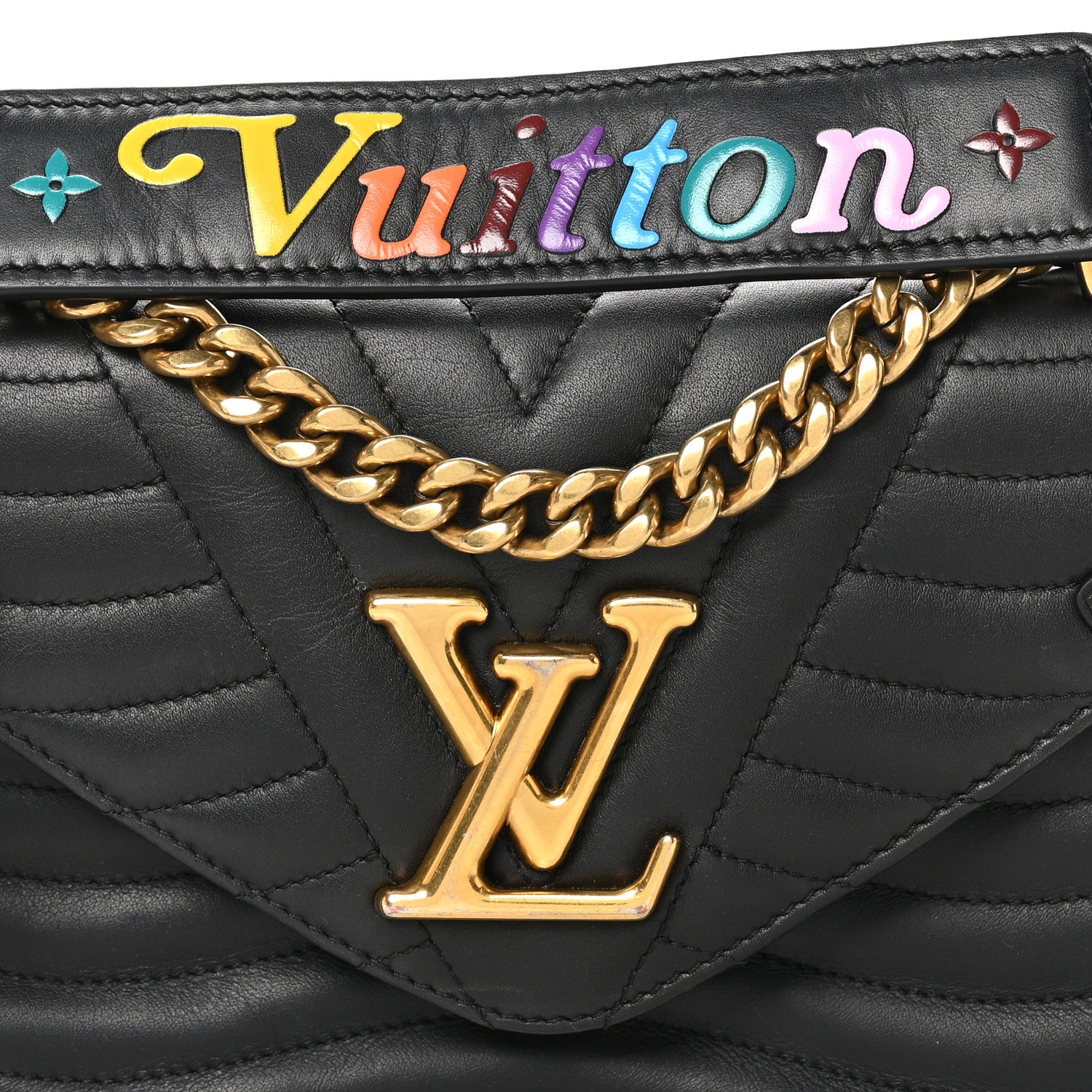 Louis Vuitton Calfskin New Wave Chain PM Black 7 of 9