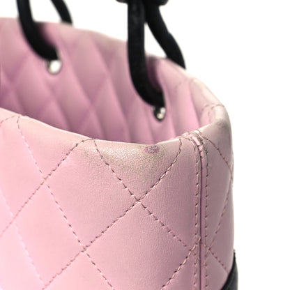 Chanel Calfskin Quilted Medium Cambon Tote Pink Black 15 of 16