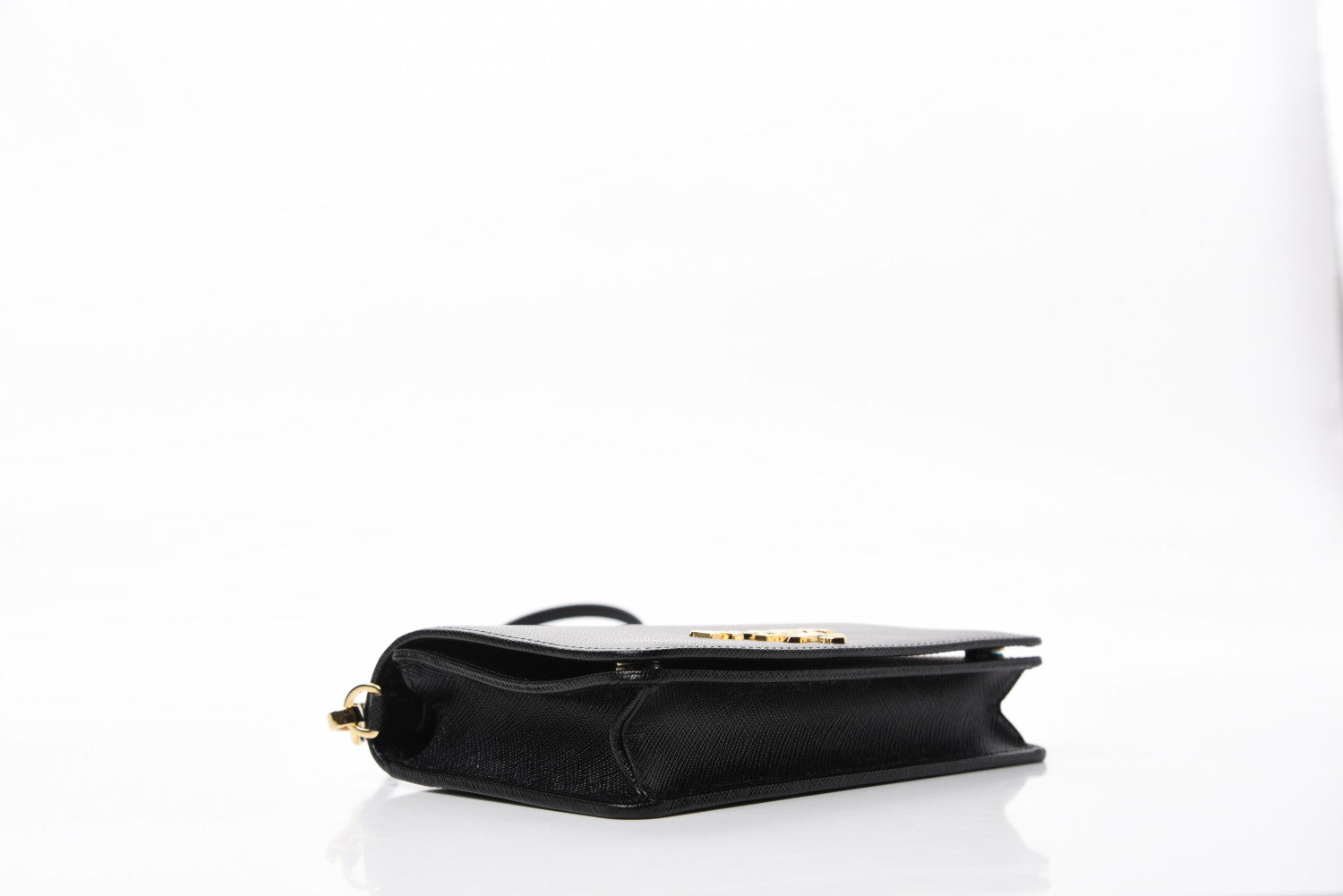 Prada Saffiano Lux Mini Shoulder Bag Black 6 of 14