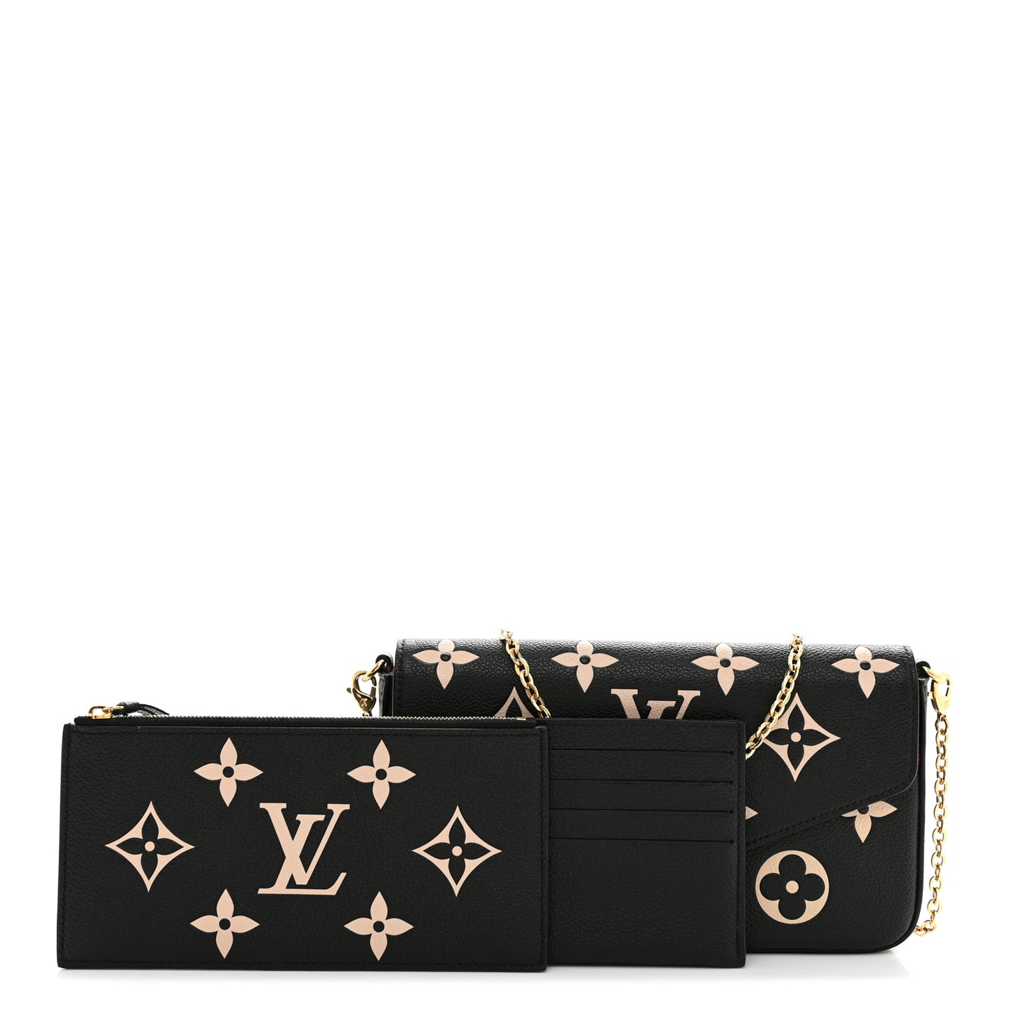Empreinte Monogram Giant Felicie Pochette Black Beige