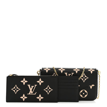 Louis Vuitton Empreinte Monogram Giant Felicie Pochette Black Beige 3 of 11