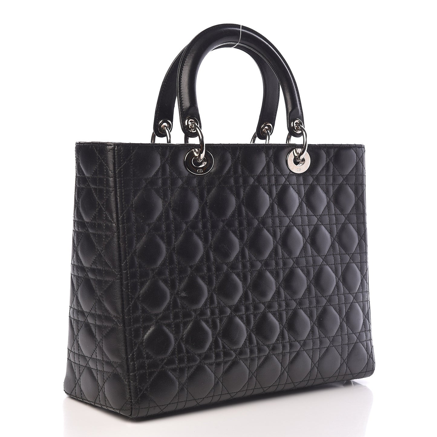Lambskin Cannage Large Lady Dior Black