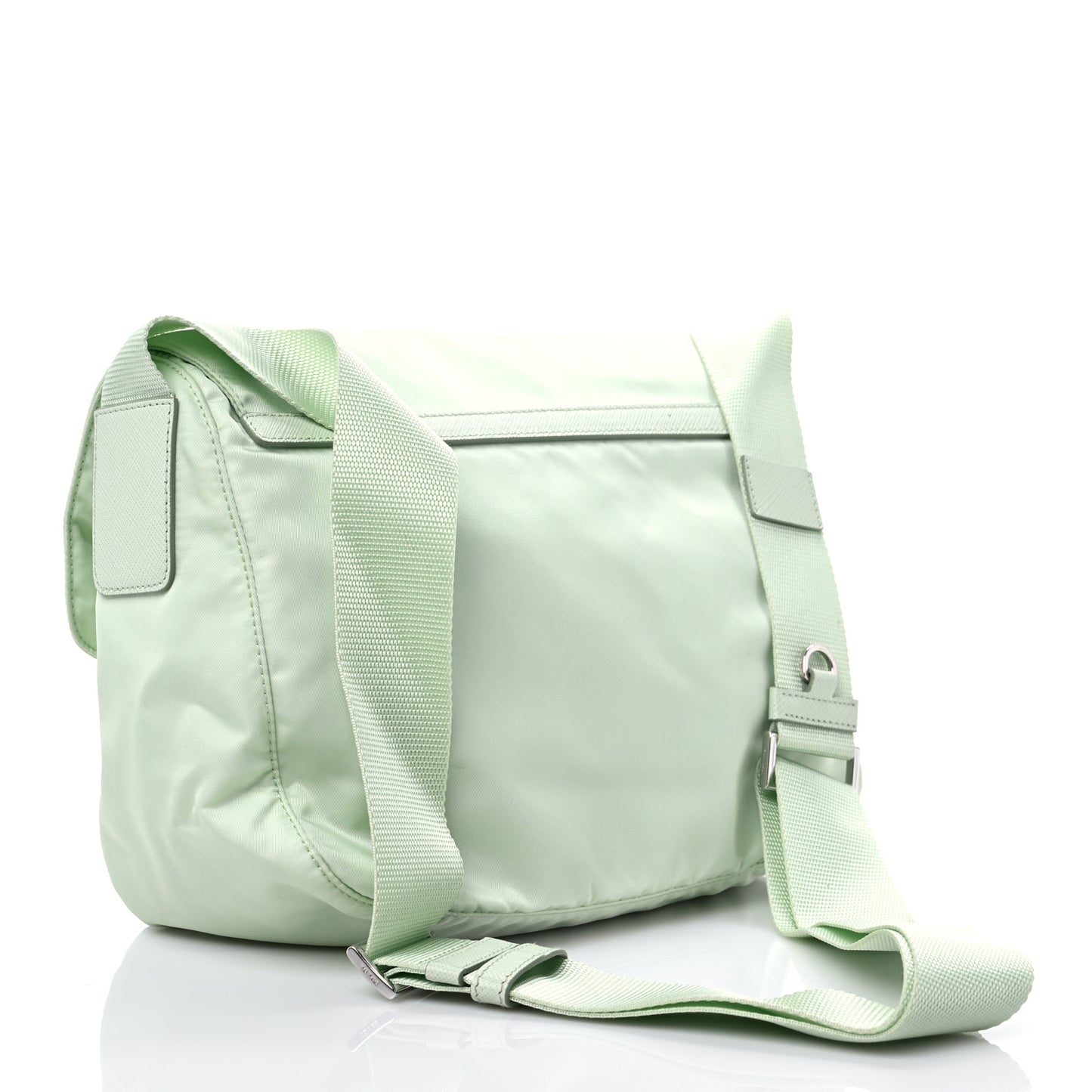 Re-Nylon Single Pocket Messenger Bag Acqua