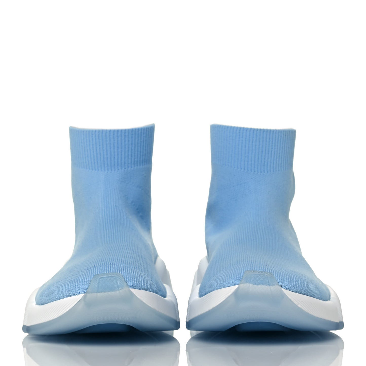 Technical 3D Recycled Knit Bi-Color Womens Speed 2.0 Transparent Sole Sneakers 37 Blue White Transparent Blue