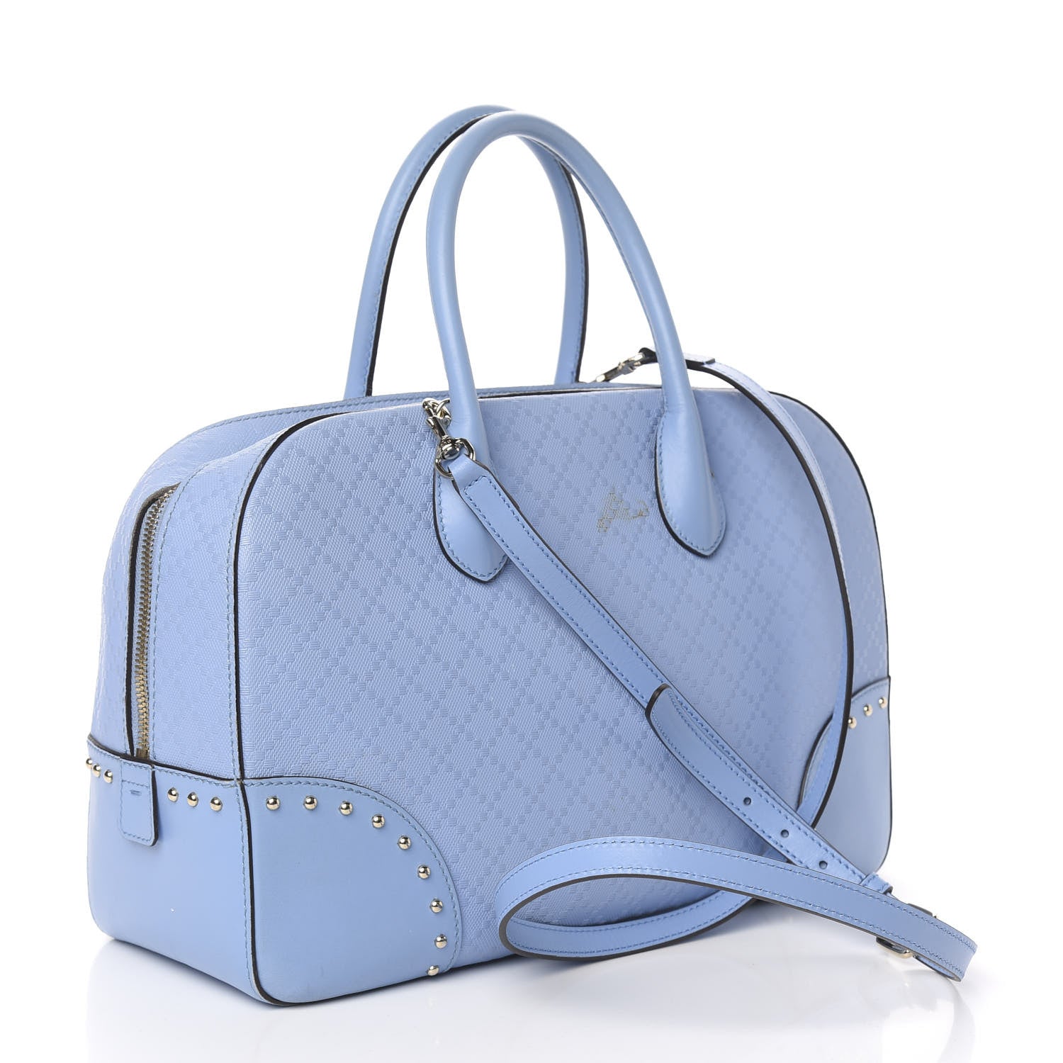 Gucci Bright Diamante Top Handle Bag Mineral Blue 4 of 21