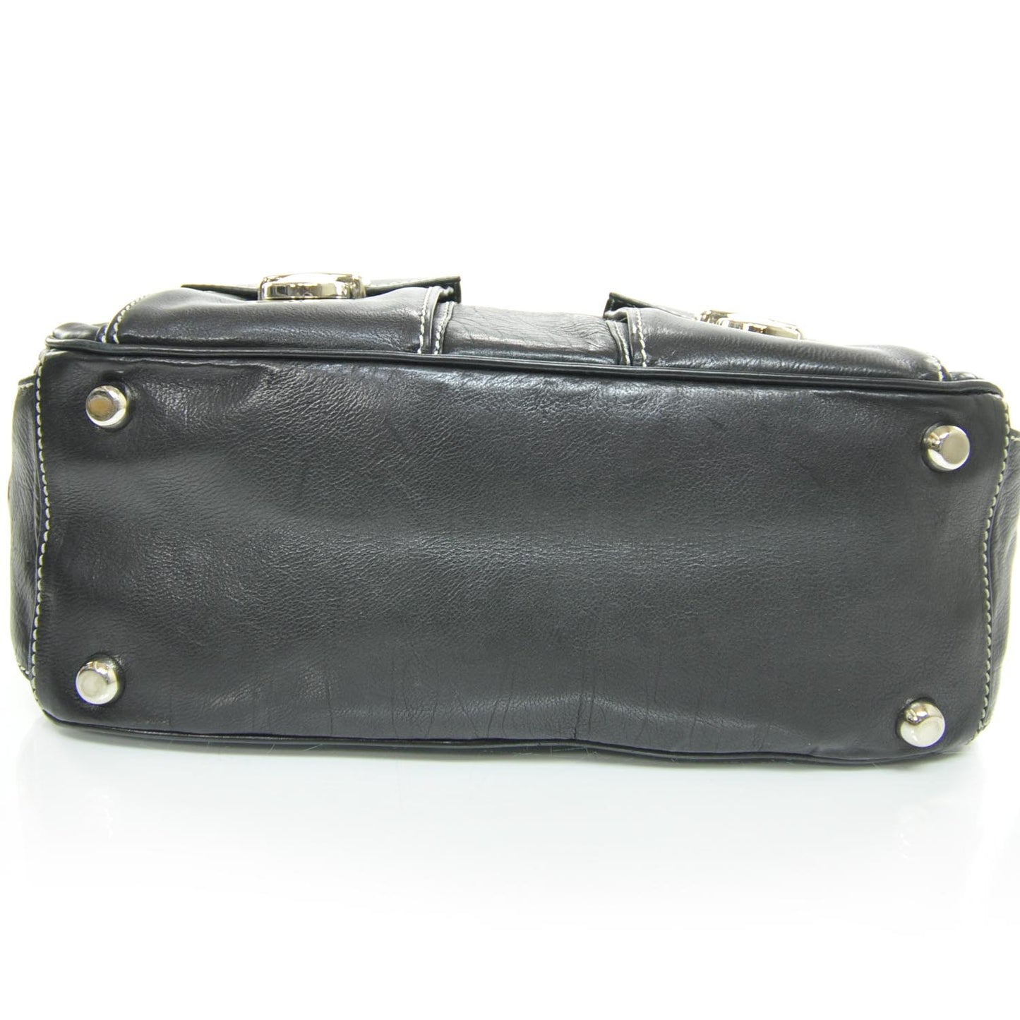 Leather Multipocket Hobo Black