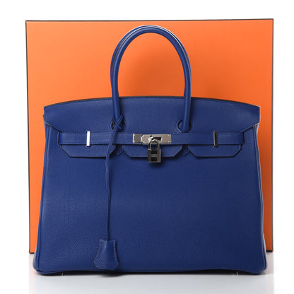 Hermes Togo Birkin 35 Bleu Electrique 12 of 12