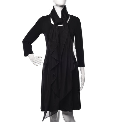 Hermes Cashmere Silk Plume Unie Stole Black 2 of 5