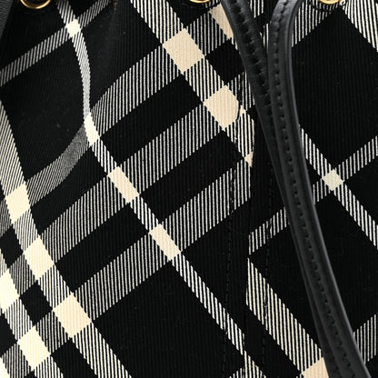 Burberry Check Mini Bucket Bag Black Calico 8 of 10