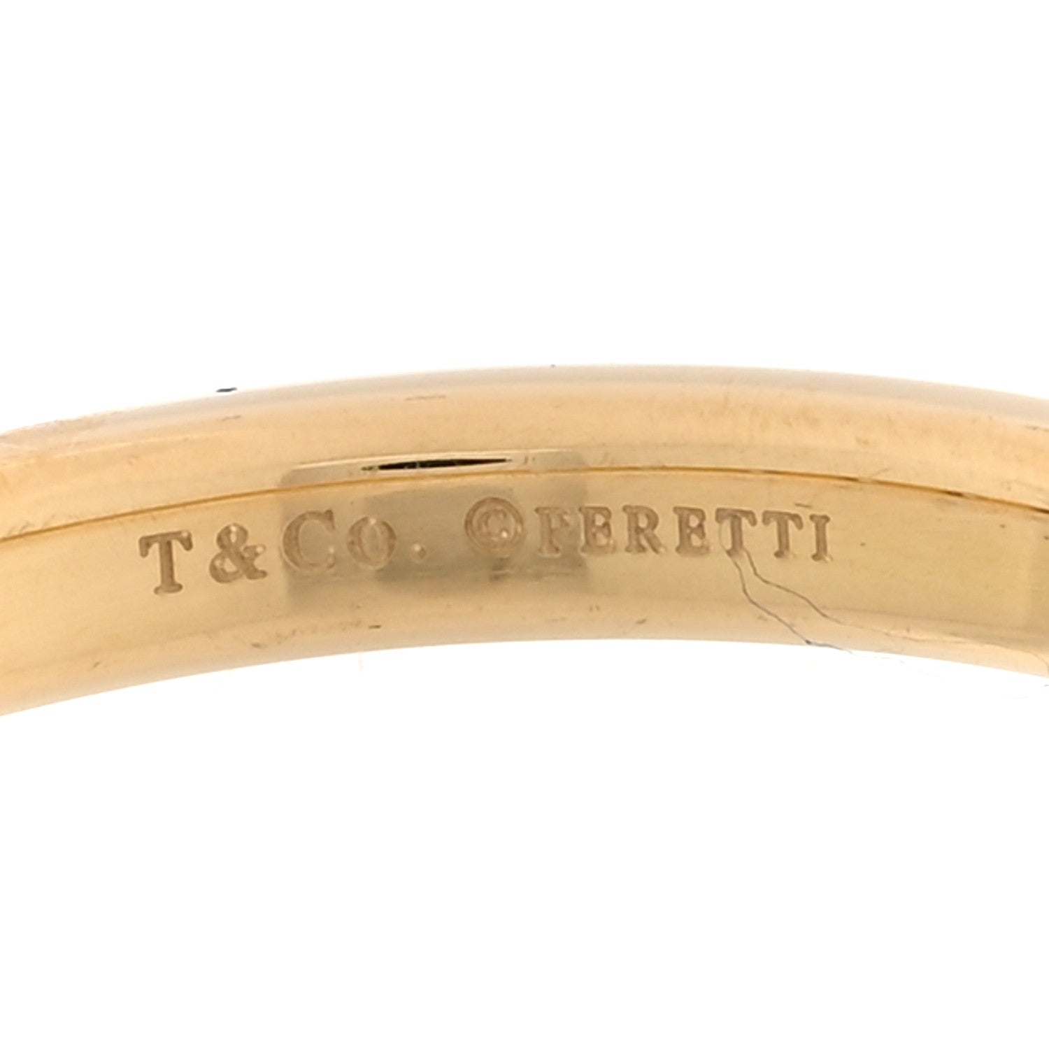 Tiffany 18K Yellow Gold Diamond Elsa Peretti 8 Diamond Stacking Band Ring 61 9.5 4 of 4