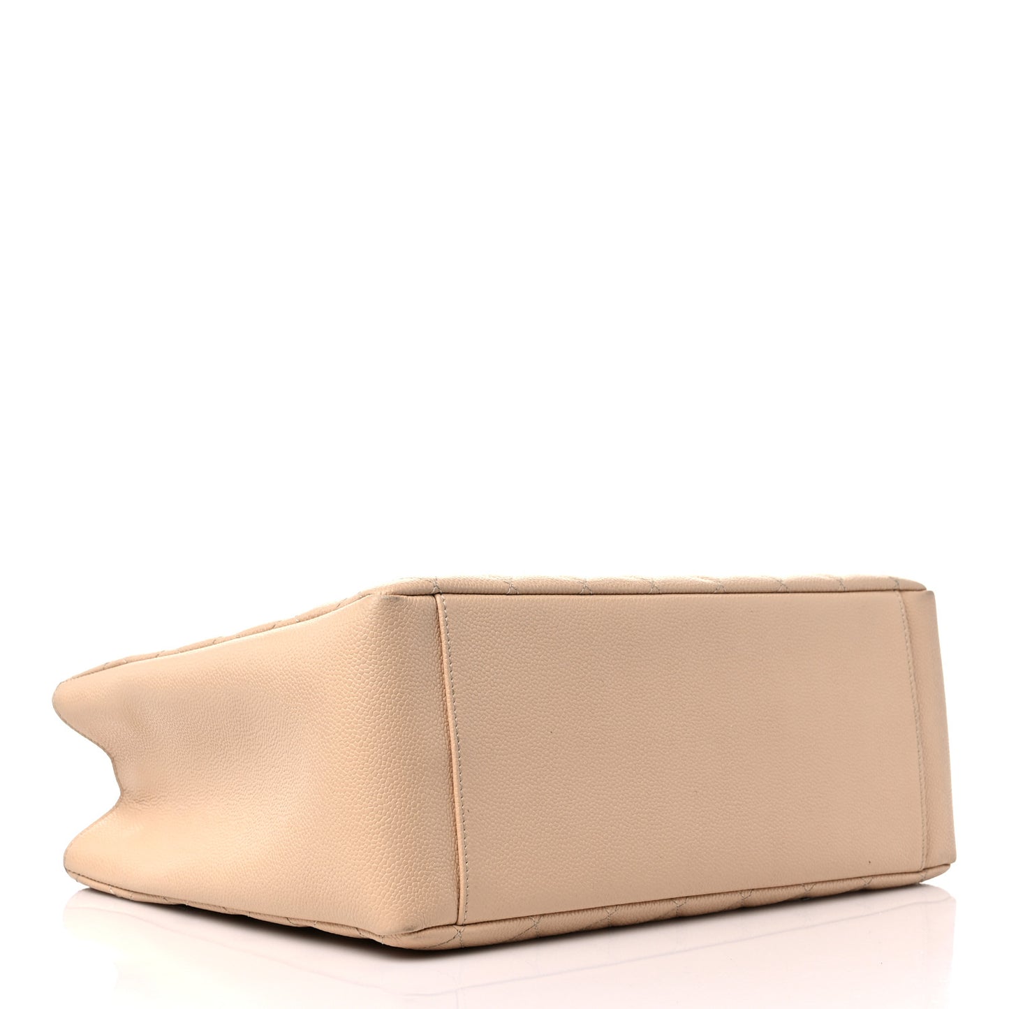 Caviar Quilted Grand Shopping Tote GST Beige