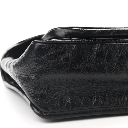Saint Laurent Crinkled Calfskin Matelasse Monogram Medium Niki Chain Satchel Black 8 of 9