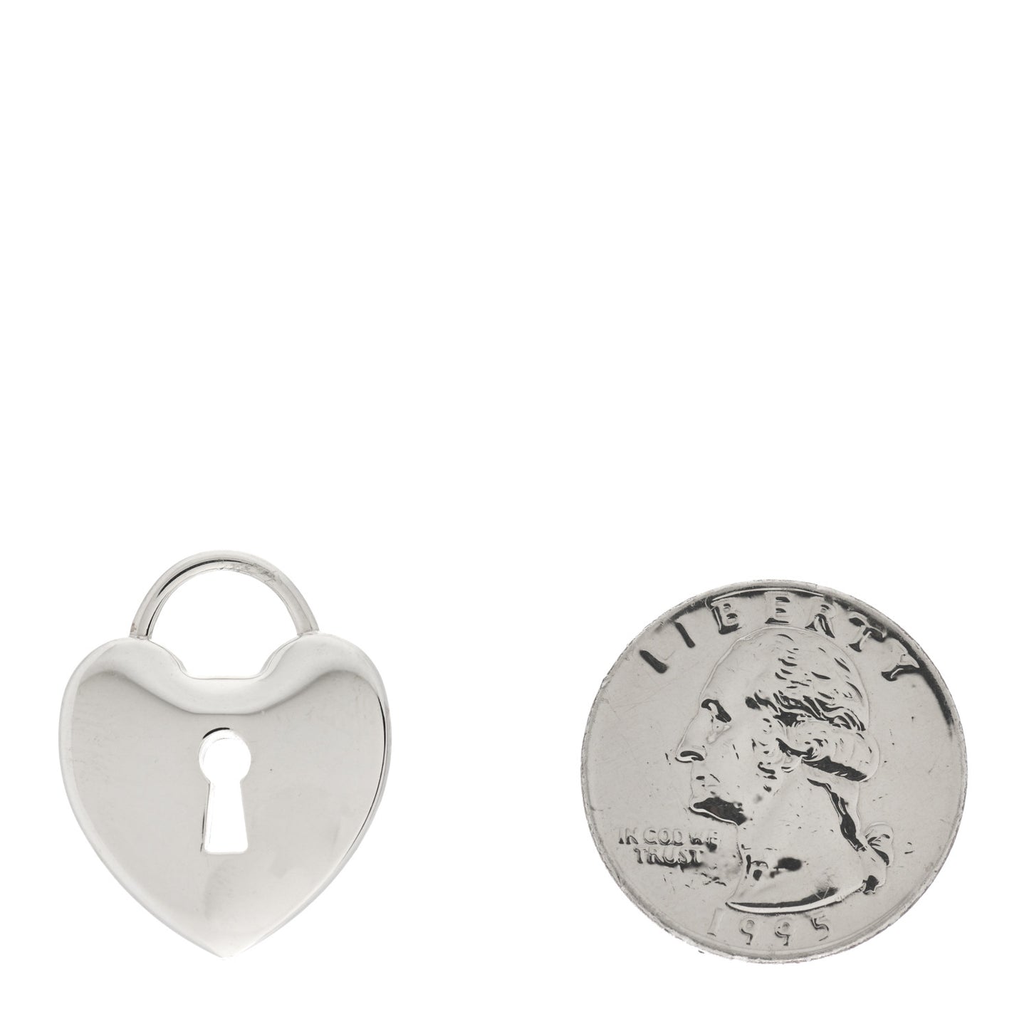 Sterling Silver Heart Lock Charm