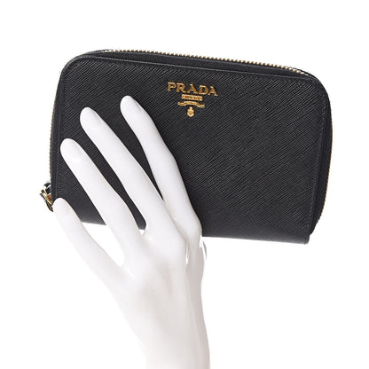 Prada Saffiano Phone Wristlet Wallet Black 2 of 7