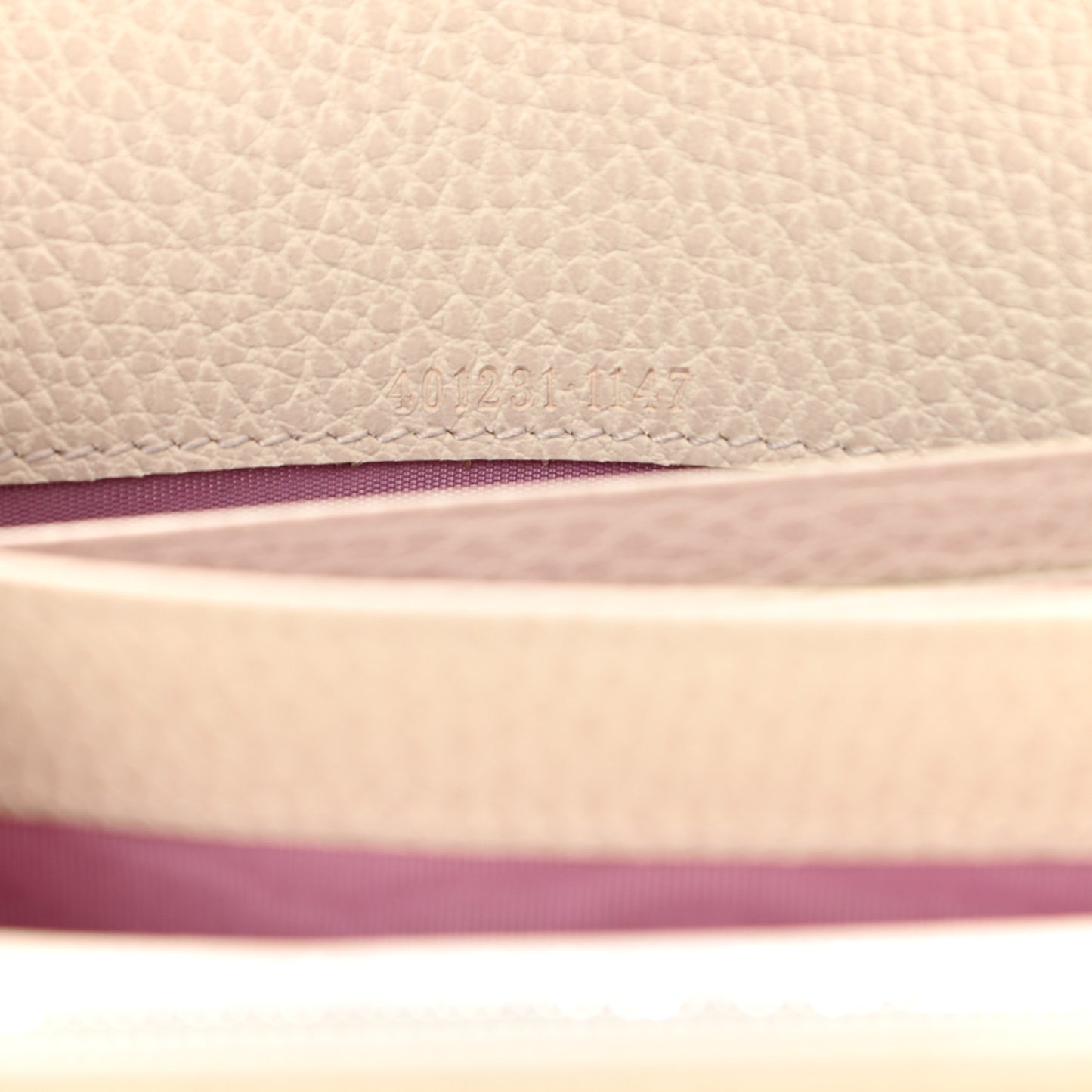 Dollar Calfskin Mini Dionysus Chain Wallet Mystic White