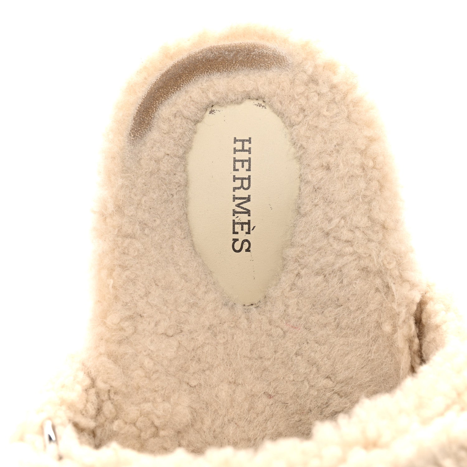 Hermes Woolskin Womens Chypre Sandals 40 Ecru 7 of 9