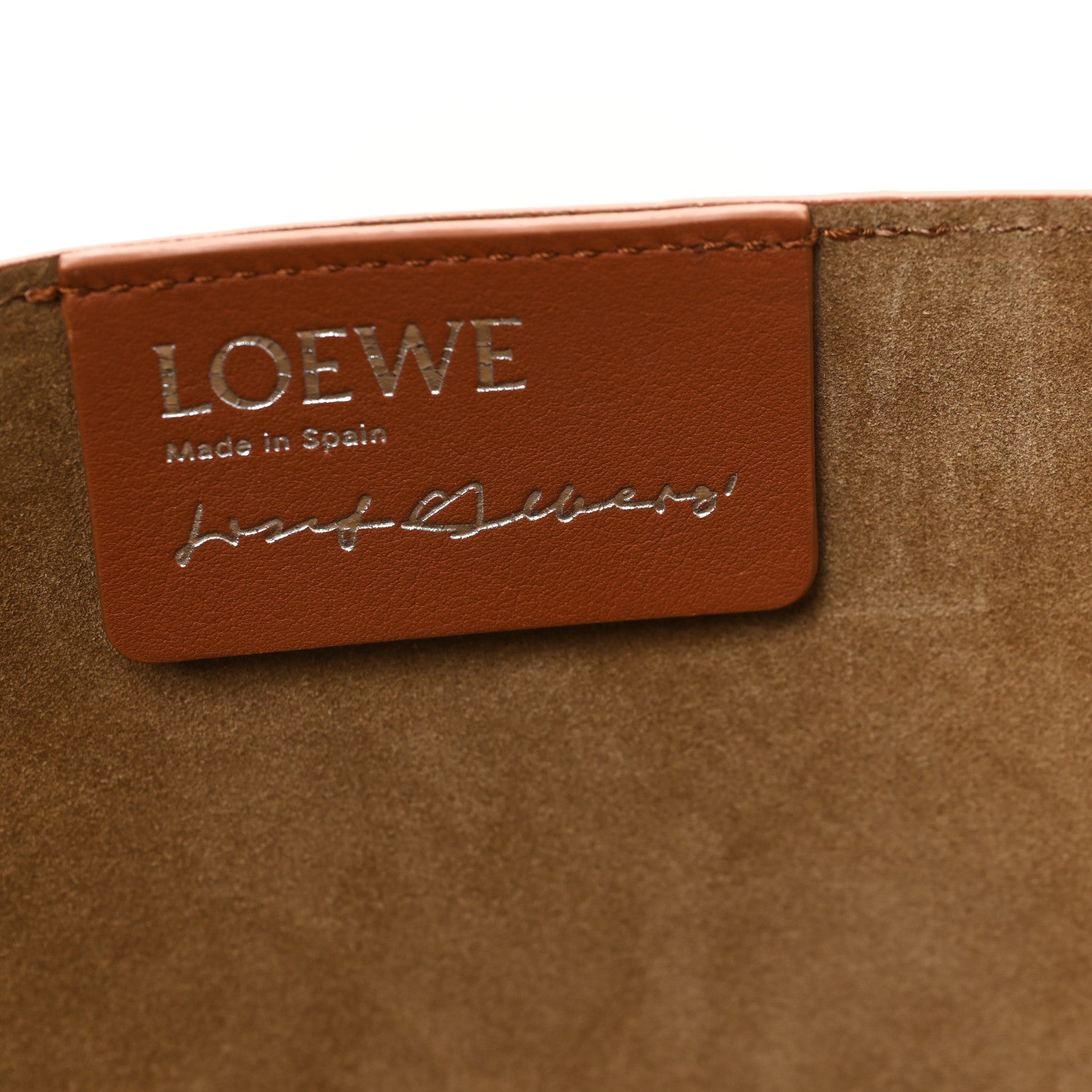 Loewe x Albers Calfskin Medium Puzzle Fold Tote Caramel Bright Green 6 of 10